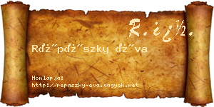 Répászky Éva névjegykártya