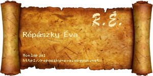 Répászky Éva névjegykártya